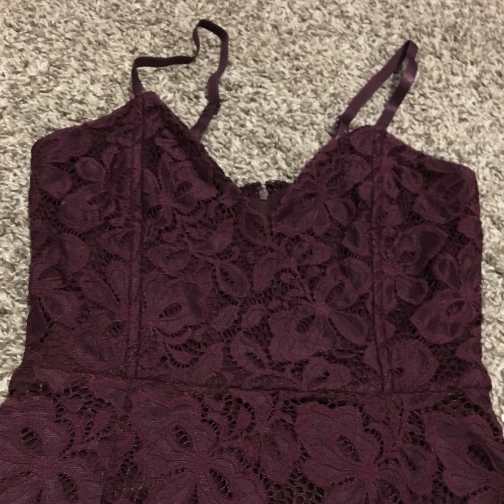 Dark purple lace dress